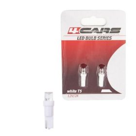 Műszerfal izzó T5, 12V, 1W, LED, fehér autóalkatrész