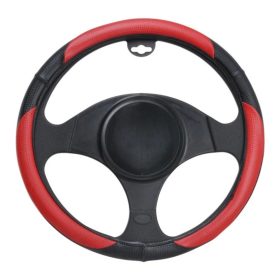 Univerzális kormányvédő, Premium, 37-39cm, Fekete/Piros autóalkatrész