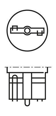 Hella üvegfejű sárga Izzó eco WY5W, 12V autóalkatrész