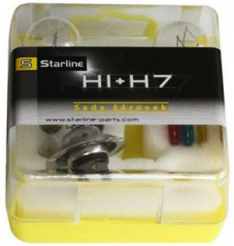 Starline izzókészlet H1+H7, 12V autóalkatrész