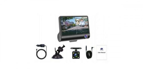  3 kamerás menetrögzítő (első, hátsó, belső) 4" F..