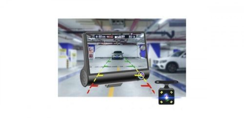  3 kamerás menetrögzítő (első, hátsó, belső) 4" F..