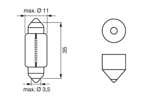 Izzó szofita eco Bosch 12V C5W autóalkatrész