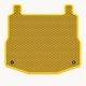 Méretazonos csomagtértálca bézs alap, sárga szegéllyel – EVADORO prémium autós kiegészítő