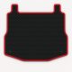 Méretazonos csomagtértálca fekete alap, piros szegéllyel – EVADORO prémium autós kiegészítő